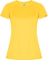 Geel dames ECO sportshirt korte mouwen 'Imola' merk Roly maat L