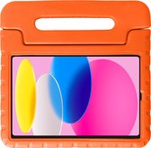 Hoes Geschikt voor iPad 2022 Hoes Bumper Kindvriendelijk Kids Case Kinderhoes - Hoesje Geschikt voor iPad 10 Hoesje Shockproof Cover Hoes - Oranje