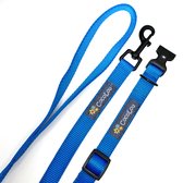 Halsband + riem hond - Cocolou set - blauw - L