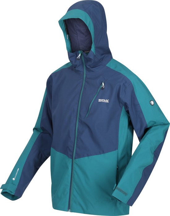 Regatta Highton Ii Outdoorjack Heren Marineblauw/turquoise Maat Xxl