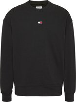 Tommy Jeans - Heren Sweaters Relax Badge Crew Sweater - Zwart - Maat XL