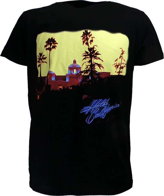 The Eagles Hotel California Band T-Shirt Zwart - Officiële Merchandise