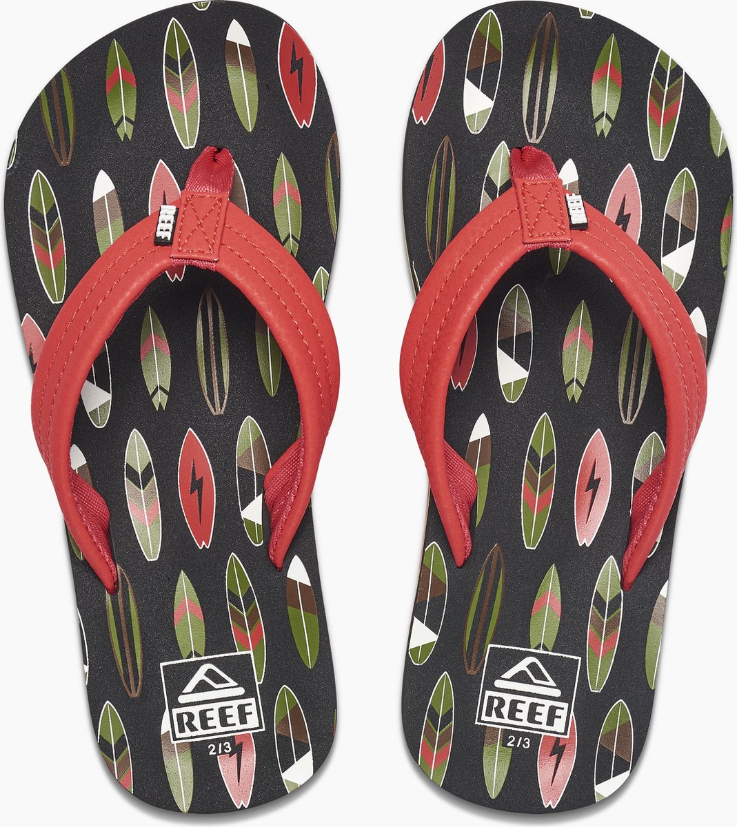 Reef Kids Ahi Jongens Slippers Rood