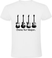 Choose your weapon Heren T-shirt | elektrische gitaar | concert | muziek | gitaar | muziek instrument | festival