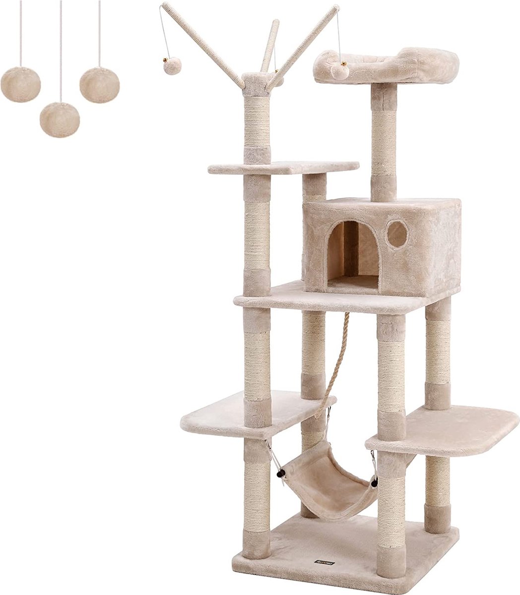 kattenkrabpaal / grote klimboom - speelhuis voor katten / playhouse for cats
