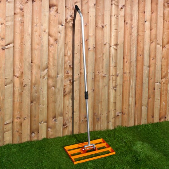Gazon Nivellering Hark Grond Leveler 50 cm - Verstelbaar Handvat 1.20 - 1.90 m Tuin Gazon Golf Zand Gras Achtertuin Bodemnivellering Nivelleren - Oranje van GAZ — afbeelding 2