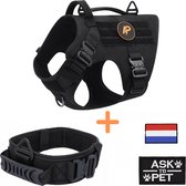 Always Prepared © Pro K9 Hondentuig - Anti trek - Y tuig - Halsband hond - Middel en grote hond - Veiligheidstuig – Inclusief afneembare klittenband patches