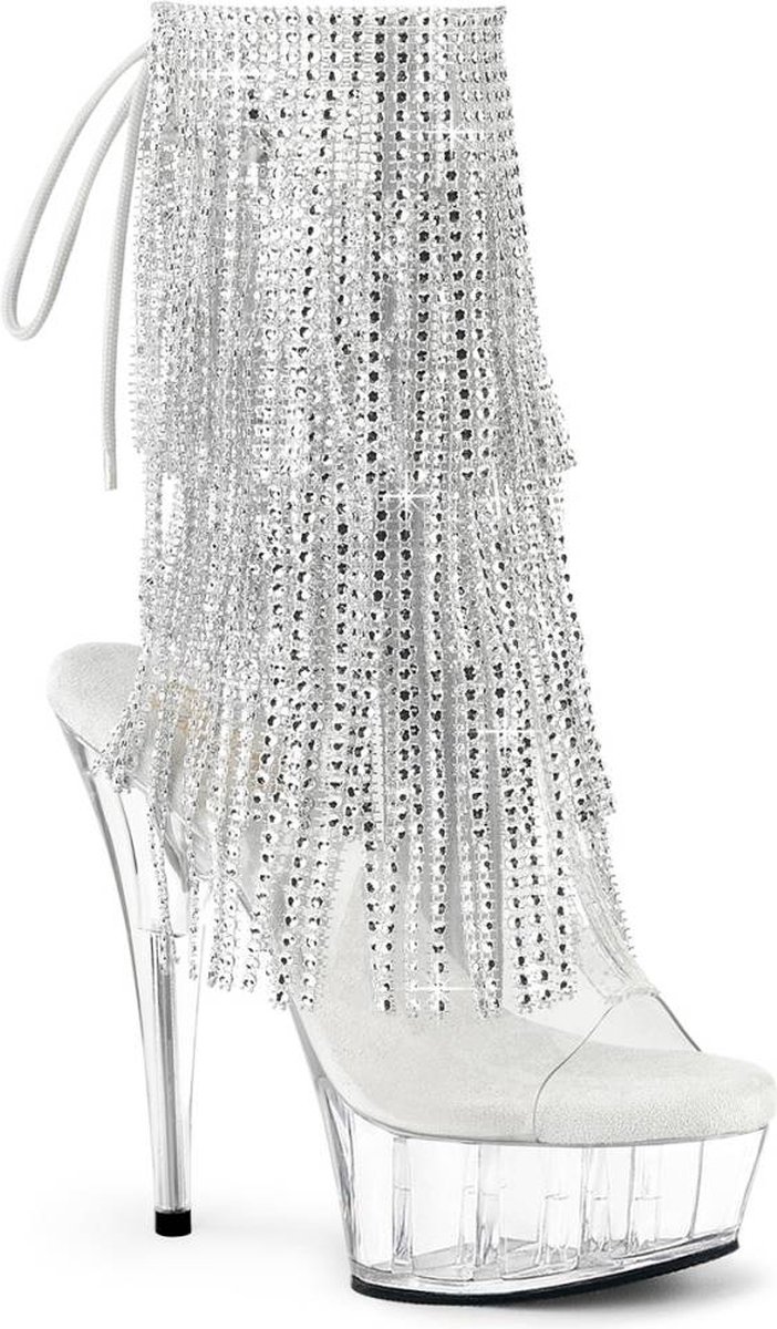 Pleaser - DELIGHT-1017RSF Plateau Laarzen - US 11 - 41 Shoes - Transparant