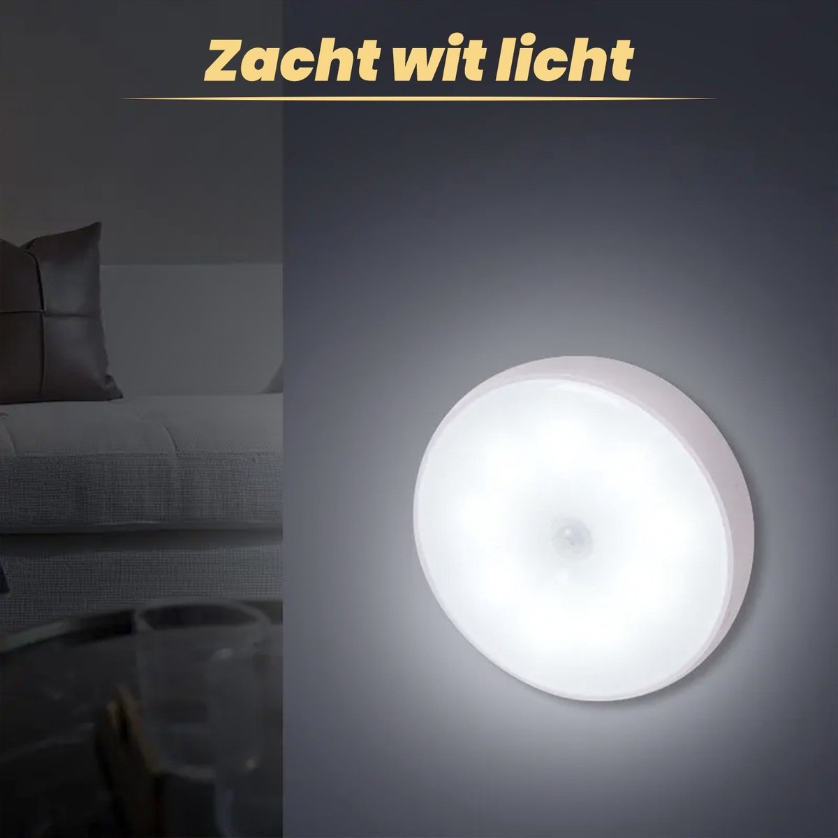 Bewegingssensor Night Li-GHT - PP 8,6 x 1,8 cm | LED Smart Human Body