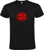 Zwart T-Shirt met “Legend sinds 2005 “ Afbeelding Rood Size L