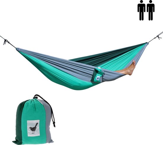 Reishangmat 2 Persoons Travel Black - Hangmat Webwinkel