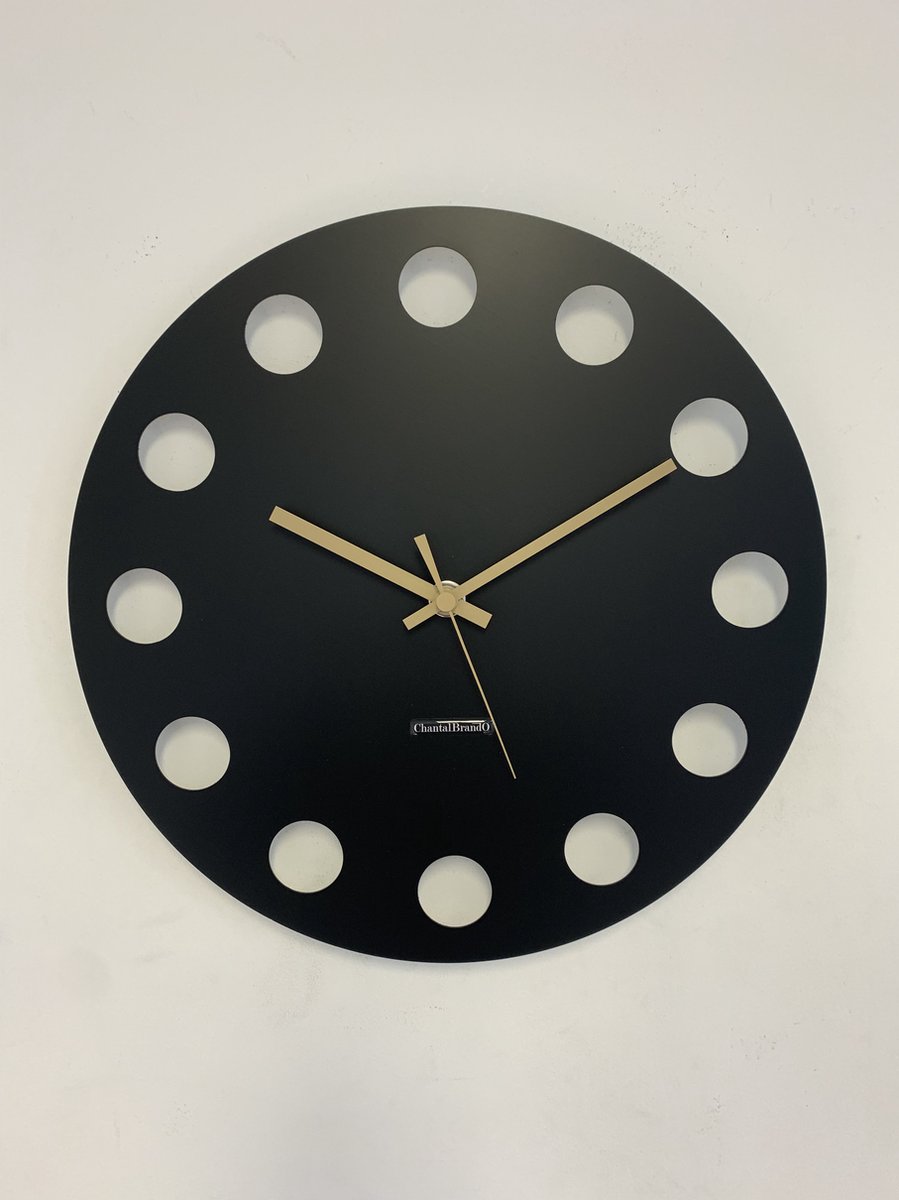 Wandklok ChantalBrandO CETARA BLACK -- MODERN DESIGN --