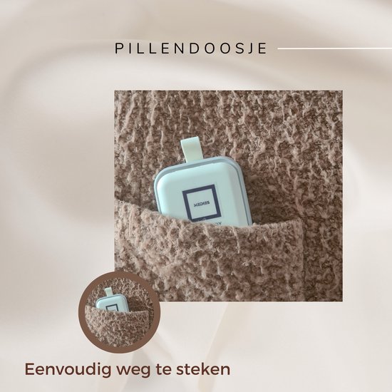 4 Stuks Pillendoosje Met Spiegel, Decoratieve Ronde Pillendoos