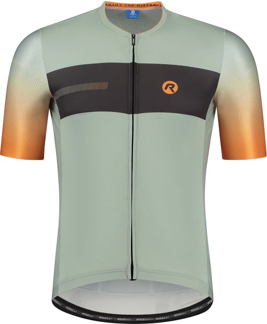 Maillot de cyclisme Rogelli Dawn - Manches courtes - Homme - Menthe, Oranje, Zwart - Taille L