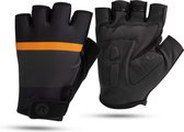 Rogelli Hero II Fietshandschoenen Zomer - Wielrenhandschoenen - Korte Vinger - Heren - Oranje, Grijs, Zwart - Maat L