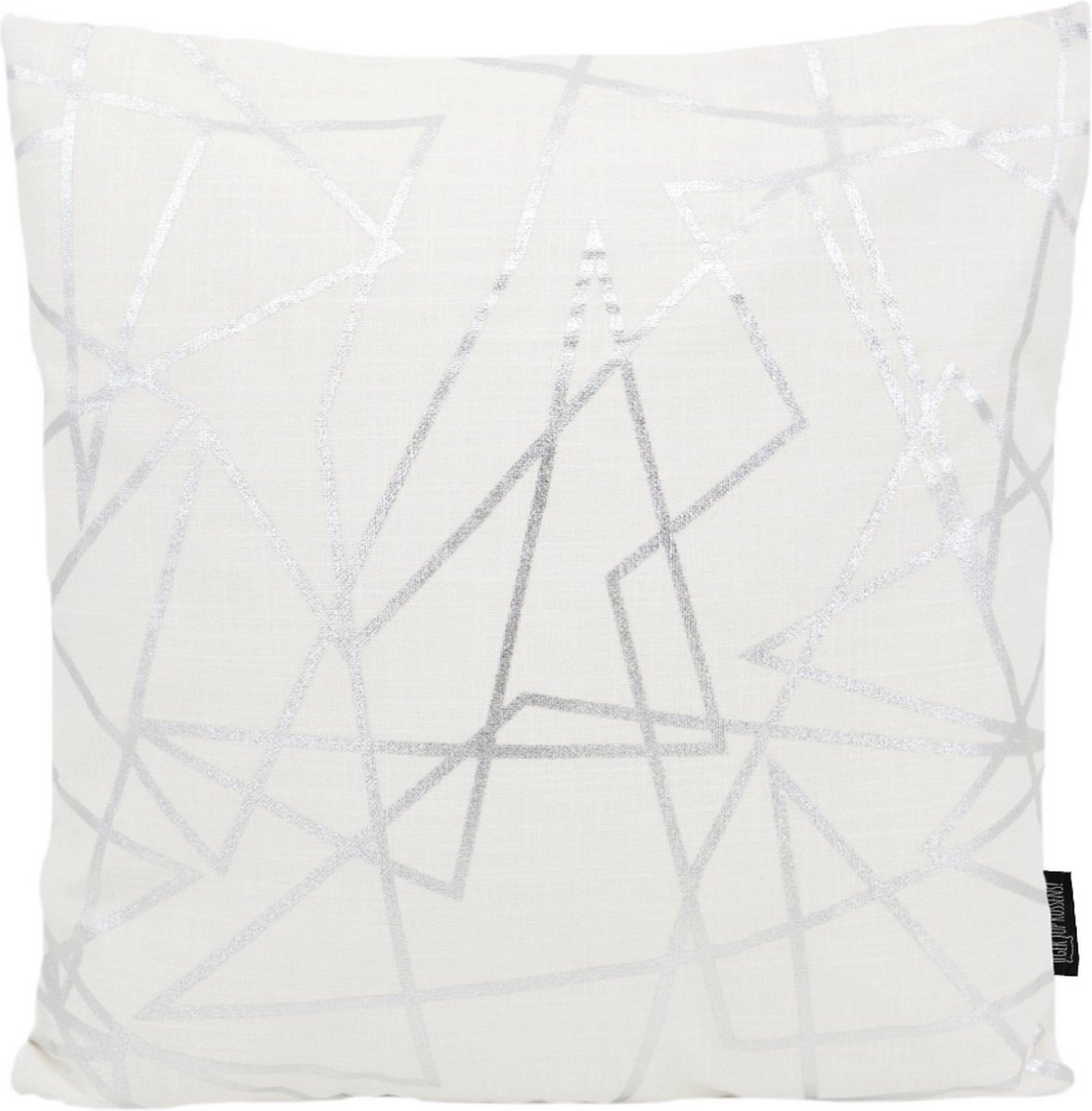 Gek op Kussens! Sierkussen Azra Silver / White | 45 x 45 cm | Katoen Zilver-Wit