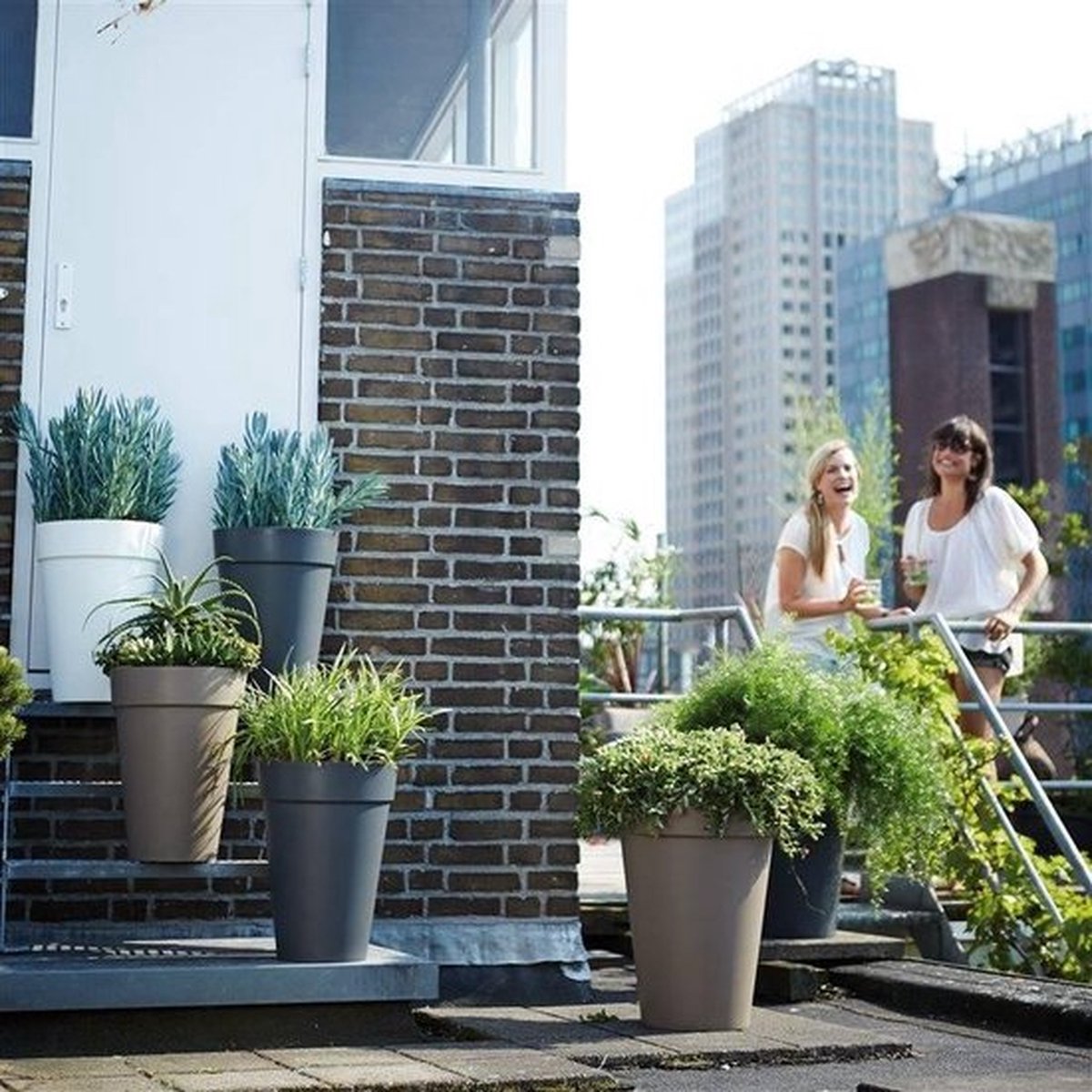 Elho Loft Urban Square High 30 - Large Outdoor Planter