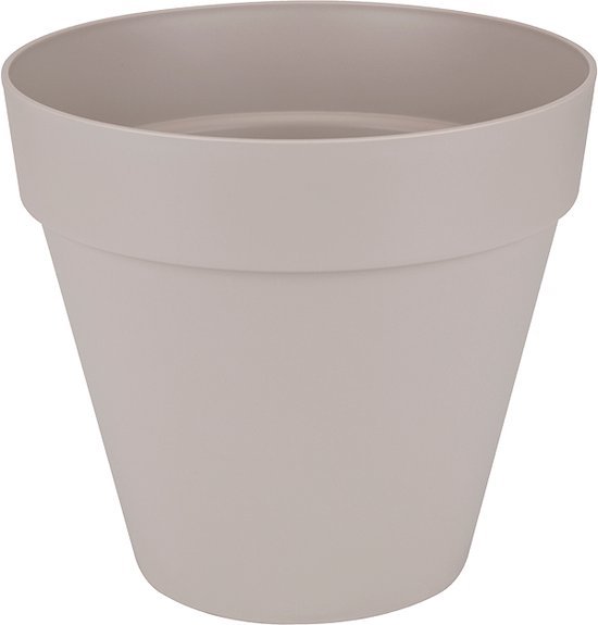 Elho Loft Urban Rond 60 - Grote Bloempot voor Buiten - Waterreservoir - 100% Gerecycled Plastic - Ø 58.0 x H 54.0 cm - Warm grijs