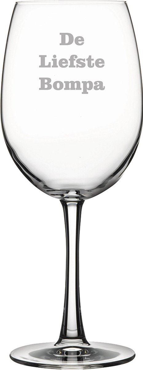 Rode wijnglas gegraveerd - 58cl - De Liefste Bompa