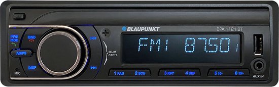 Blaupunkt BPA 1121 BT - Autoradio - Bluetooth - USB - AUX - Zwart | bol