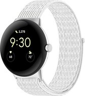 Bandje Voor Google Pixel Watch Nylon Sport Loop Band - Wit - One Size - Horlogebandje, Armband