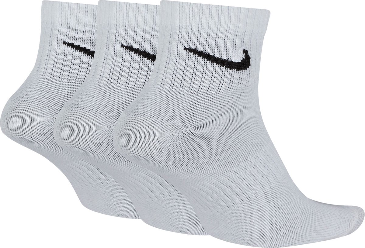 Nike Everyday Lightweight Ankle Sokken Sportsokken - Maat 46-50 - Unisex -  wit/zwart | bol