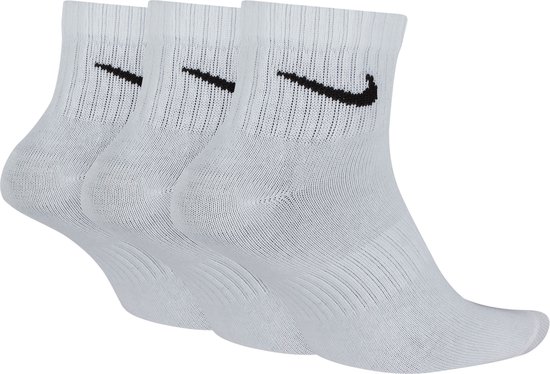 Nike Everyday Lightweight Ankle Sokken Sportsokken - Maat 46-50 - Unisex - wit/zwart |