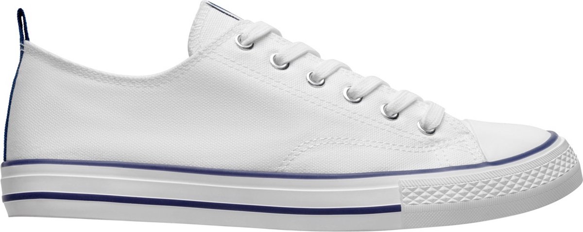 Witte canvas sneaker met model Byles maat 40