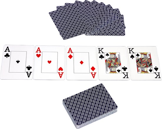 Thumbnail van een extra afbeelding van het spel Poker - Pokerset - Poker set - Poker chips - Poker fiches - Poker kaarten - Poker koffer - Pokerkaarten - Inclusief twee koffers - 1000 chips - 57.5 x 21 x 6.5 cm - Zilver