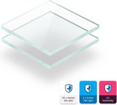 Plexiglas plaat 3 mm dik - 60 x 50 cm - Getint Glaslook