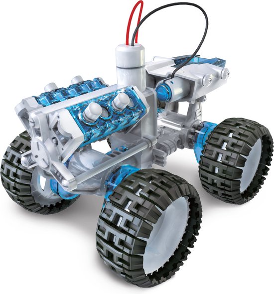 Construct & Create Jacob-us 4x4 Zoutwater Brandstofcell Motor - Auto Bouwkit - STEM Speelgoed - Zoutwatermotor
