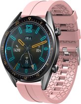 Strap-it Smartwatch bandje 20mm - siliconen stripe horlogeband geschikt voor Polar Ignite / Ignite 2 / Unite / Pacer - Amazfit GTS / Bip / GTR 42mm - Huawei Watch GT 2 42mm / GT 3 42mm / GT 3 Pro 43mm - roze