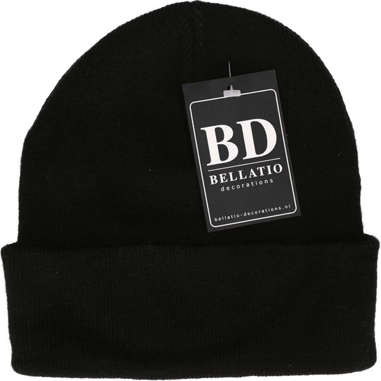 Bellatio Decorations Bonnet Berekoud avec pompon - taille unique marine - bonnet d'hiver