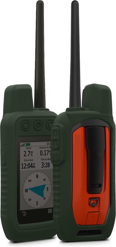 kwmobile Hoesje geschikt voor Garmin Alpha 300 / Alpha 200 - Beschermhoes voor handheld GPS - Back cover in donkergroen