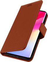 Cover Geschikt voor Xiaomi Mi Note 10 Lite Flip Wallet Stand Video bruine