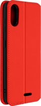 Hoes Geschikt voor Wiko Y51 klep portefeuille, video standaard rood