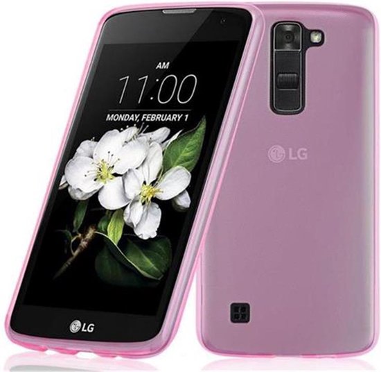 Coque Cadorabo pour LG K7 2016 en ROSE TRANSPARENT - Housse de protection en silicone TPU flexible