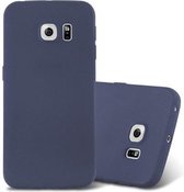 Coque Cadorabo pour Samsung Galaxy S6 EDGE en FROST DARK BLUE - Housse de protection en silicone TPU flexible Case Cover