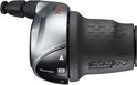 Zilveren en zwarte Shimano Nexus 8-speed draaishifter met de tekst "8 SPEED" en cijfer "8".