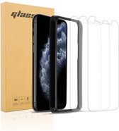 Cadorabo 3x Pantser Film geschikt voor Apple iPhone 11 PRO MAX in TRANSPARANT - Screenprotector Getemperd (Tempered) Display beschermend glas in 9H hardheid met 3D Touch met Installatiegids