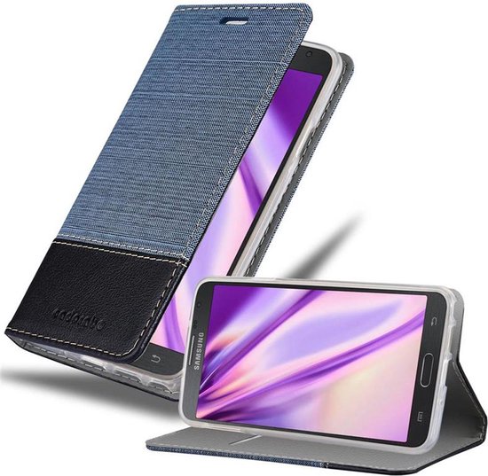 Cadorabo Hoesje geschikt voor Samsung Galaxy NOTE 3 NEO in DONKERBLAUW ZWART - Beschermhoes met magnetische sluiting, standfunctie en kaartvakje Book Case Cover Etui