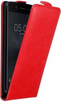Cadorabo Hoesje geschikt voor Nokia 5 2017 in APPEL ROOD - Beschermhoes in flip design Case Cover met magnetische sluiting