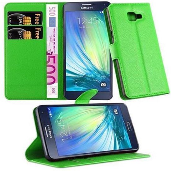 Cadorabo Hoesje geschikt voor Samsung Galaxy A5 2016 in MUNT GROEN - Beschermhoes met magnetische sluiting, standfunctie en kaartvakje Book Case Cover Etui