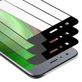 Cadorabo 3x Screenprotector voor Honor 9 Volledig scherm pantserfolie Beschermfolie in TRANSPARANT met ZWART - Getemperd (Tempered) Display beschermend glas in 9H hardheid met 3D Touch