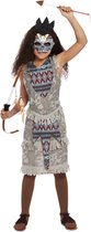 Smiffy's - Indiaan Kostuum - Native American Voodoo Indiaan - Meisje - Blauw, Rood, Grijs - Small - Halloween - Verkleedkleding