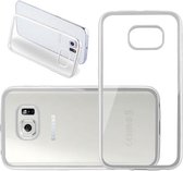Cadorabo Hoesje geschikt voor Samsung Galaxy S6 EDGE in CHROOM ZILVER - Beschermhoes gemaakt van flexibel TPU Case Cover silicone