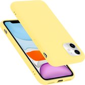 Cadorabo Hoesje voor Apple iPhone 11 in LIQUID GEEL - Beschermhoes gemaakt van flexibel TPU silicone Case Cover