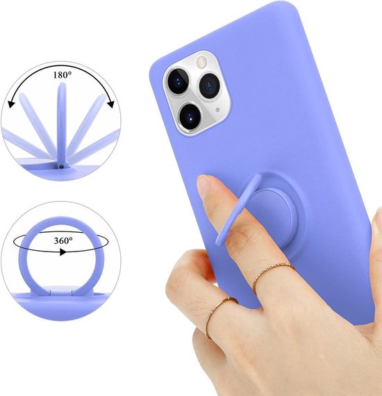 Coque Cadorabo pour Apple iPhone 11 PRO MAX en VIOLET CLAIR LIQUIDE - Coque de protection en silicone TPU souple avec anneau