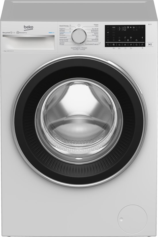 Beko B3WT59610W - IronFast - RecycledTub™ - Wasmachine - 10% zuiniger dan energielabel A