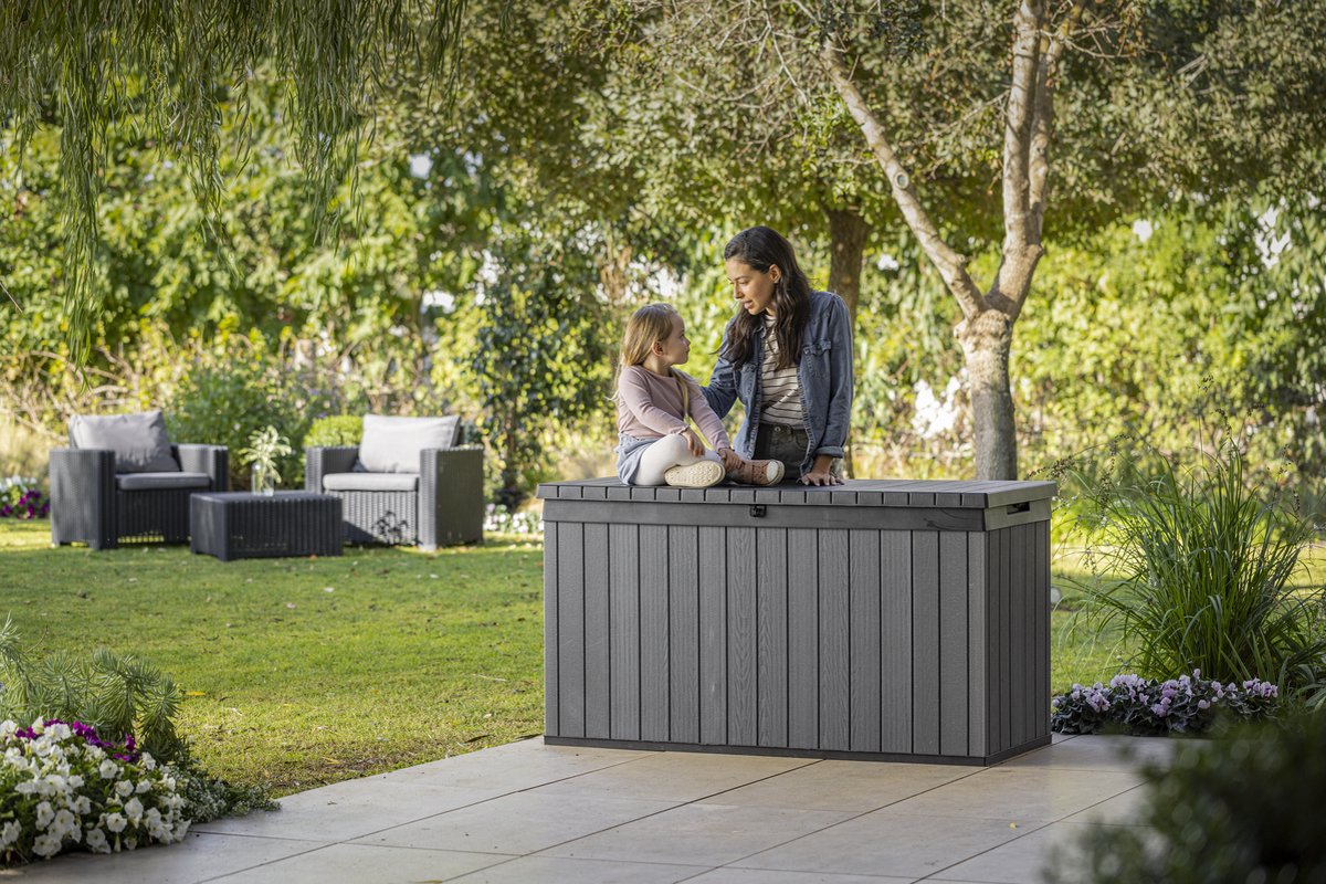 Keter Darwin Opbergbox - 570L - 142,5x65,5x78,2cm - Grijs